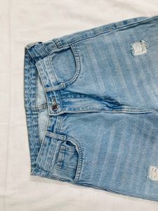 Ribbed Straight Jeans
