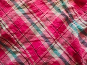 70s vintage coquette Pink Plaid shirt