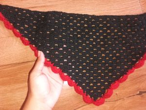 Black Red Crochet Hairbandana