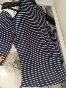 Striped Cold Shoulder Top