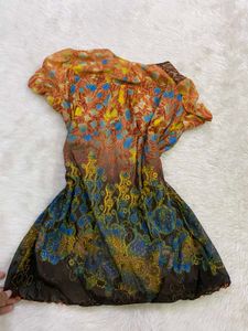 Bohemian Floral Print Mini Dress