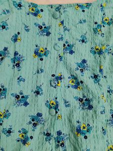 Cute Floral Puff Sleeve Top