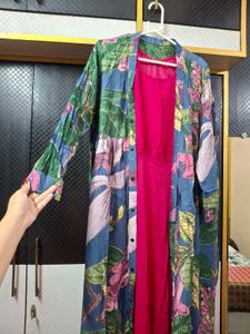 Floral print shrug and a slip