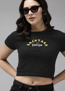 Trendy Black Crop Top