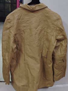 Unisex Classic Tan Leather Jacket