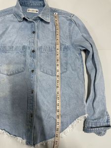 Light Wash Denim Button-Up Shirt