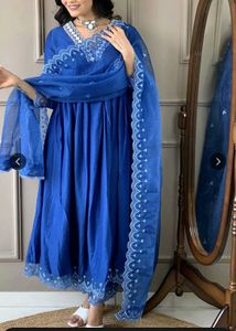 new blue kurta set