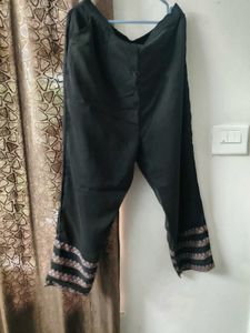 Sangria Black Embroidered Kurta set