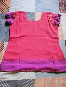 Pink &amp; Purple Ombre Lehenga Choli Set