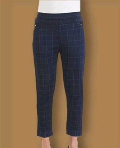 Checkered Navy Blue Pants+ Gift 🎁