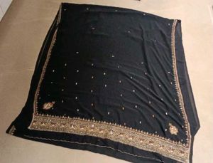 Black Embroidered Saree