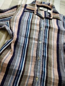 Striped Button-Up Shirt
