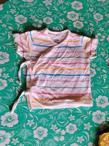 Baby Wrap Onesie with Stripes