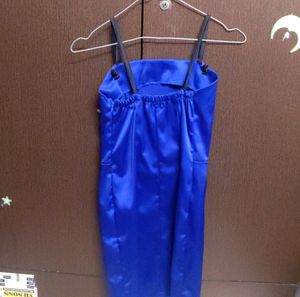 Royal Blue Satin Dress