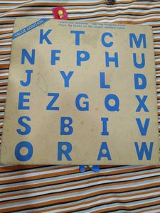 wooden alphabet board