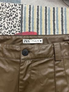 Zara Faux Leather Pants(new condition)