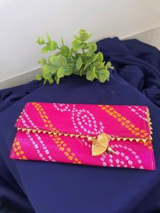 Set of 2 Bandhani Clutches | Ethnic
