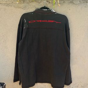 Oakley Black Long Sleeve Polo Shirt