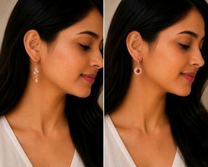 Elegant Rose Gold Tone Earrings