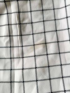 White &amp; Black Checkered Mini Dress