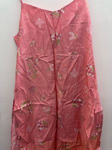 Pink Floral Cotton Dress