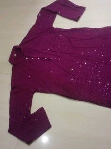 Embellished Purple Kurta