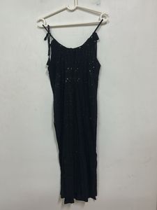Black Spaghetti Strap Kurti