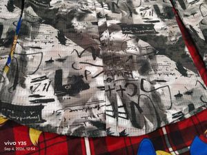 Abstract Print Button-Down Shirt