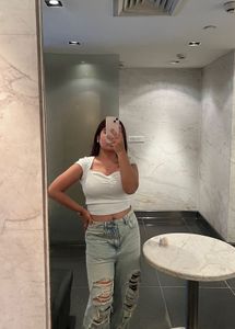 Striped Square Neck Crop Top