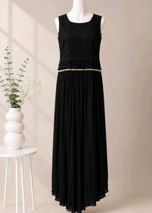 Elegant Black Sleeveless Maxi Dress
