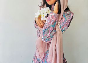 Paisley Print Ethnic Gown