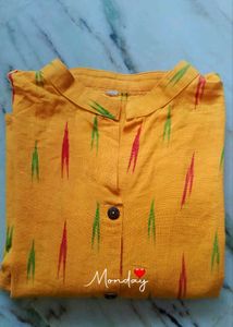 🌼☘️Ikkat Kurta with Green Patiyala