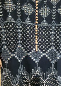 Navy Blue Embroidered Salwar Kameez