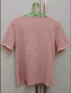 Savana Pink Nightsuit Set with Lace Trim