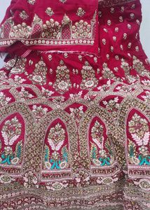 Embroidered Velvet Lehenga Set