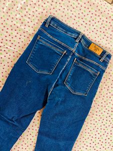 Flared Blue Denim Jeans