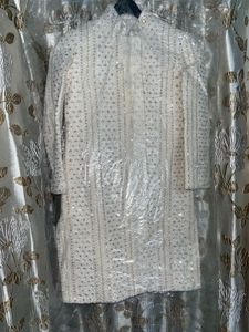 ✨ *Royal White Sherwani* ✨