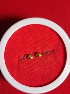 Gold  Stud Earrings with Stones