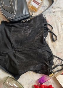 Sparkly Black Bralette Top