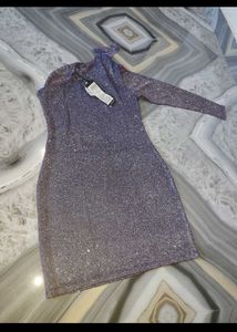 Sparkling One-Shoulder Mini Dress