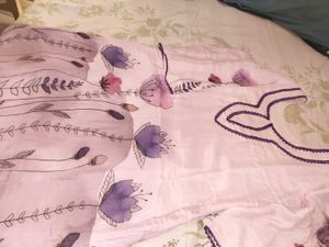 masleen cotton Kurta pant with dupatta lavender