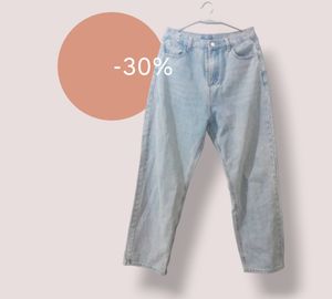 DENIM BLUE/MOM JEAN'S