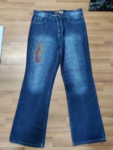 Embroidered Bootcut Jeans