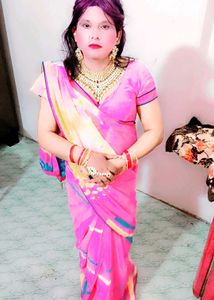 Vibrant Pink Saree with blause