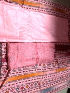 Solid Pink Beautiful Dress Material