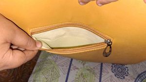 Stylish Yellow &amp; Brown Handbag