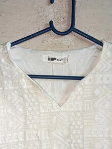 Trendy Lace Crop Top Layered White
