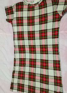 Tartan Print Mini Dress