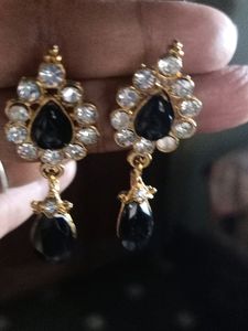 Black Stone Earrings
