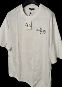 Zara White Graphic T-Shirt